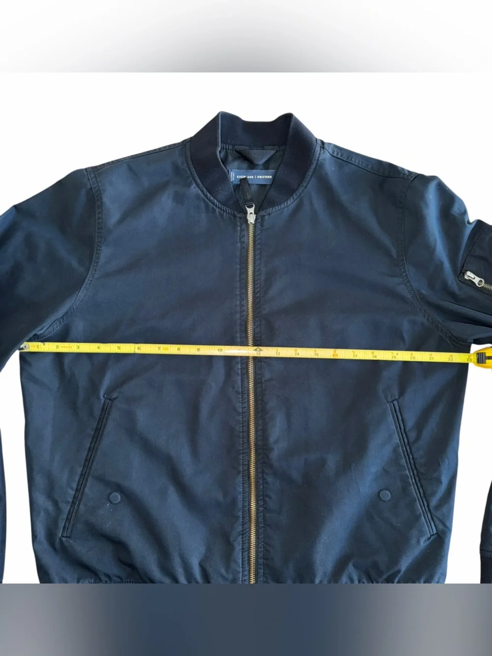 Everlane The Bomber Jacket Navy Blue Full Zip Uniform Collection Mens Medium M